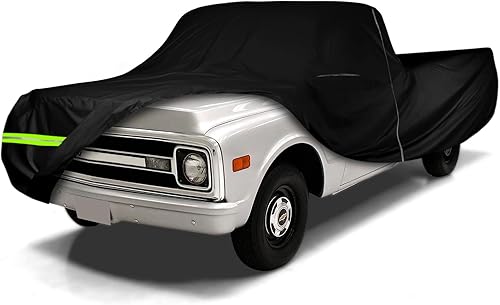Funda impermeable para automóvil compatible con Chevrolet C10 C20 K10 K20 1960-1987 accesorios de cama corta de cabina estándar, 420D para todo tipo