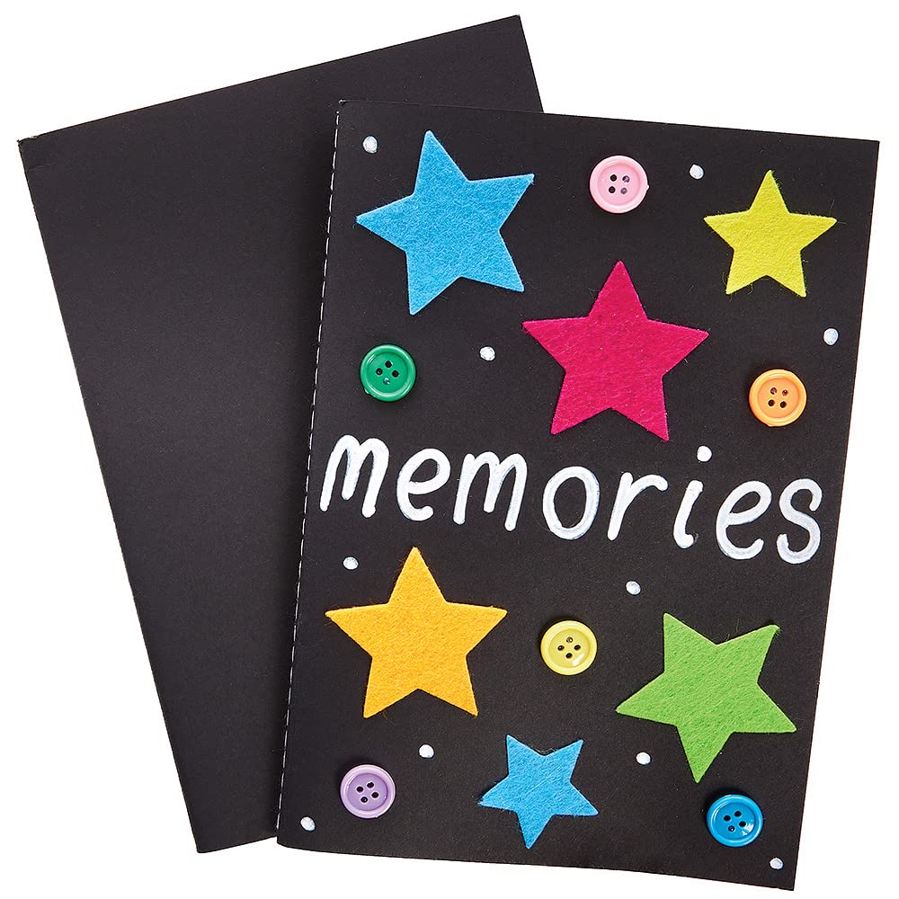 Baker Ross FX4342 Black A5 Sketch Books - Pack of 2, Sketch Pad for Kids and Adults, Drawing Pad for Schools, Drawing Paper