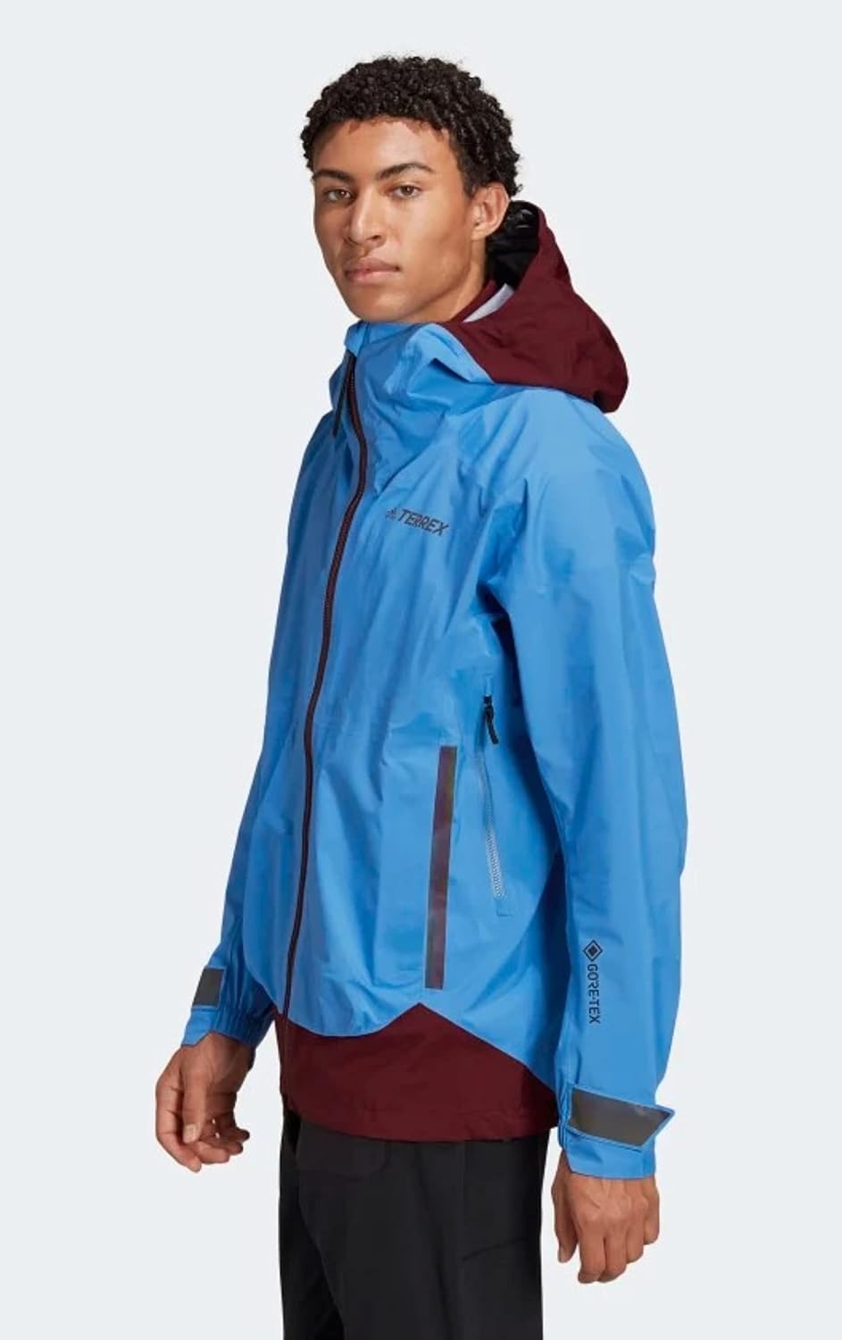 Adidas Men's Terrex MYSHELTER Gore-Tex Active Rain Jacket, Shock Blue/Shadow Red