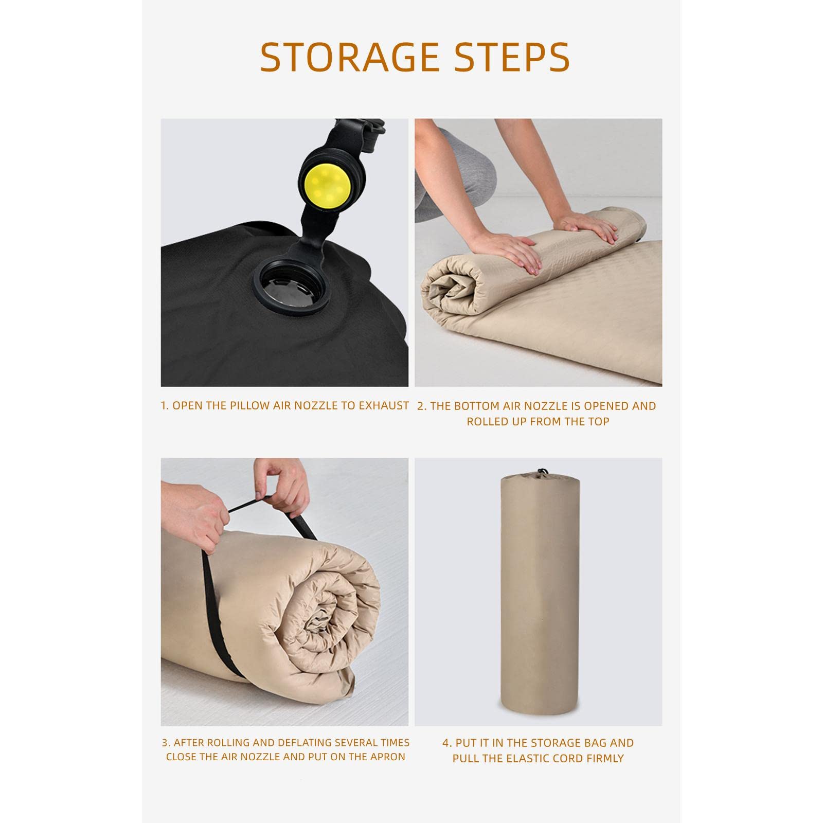 Coussin Gonflable De Camping, Coussin De Camping Auto - Chargé, Coussin De Camping en PVC à Double Couche éPaissi, Silencieux, RéSistant à L'humidité Et à L'humidité Coussin De Camping Gonflable