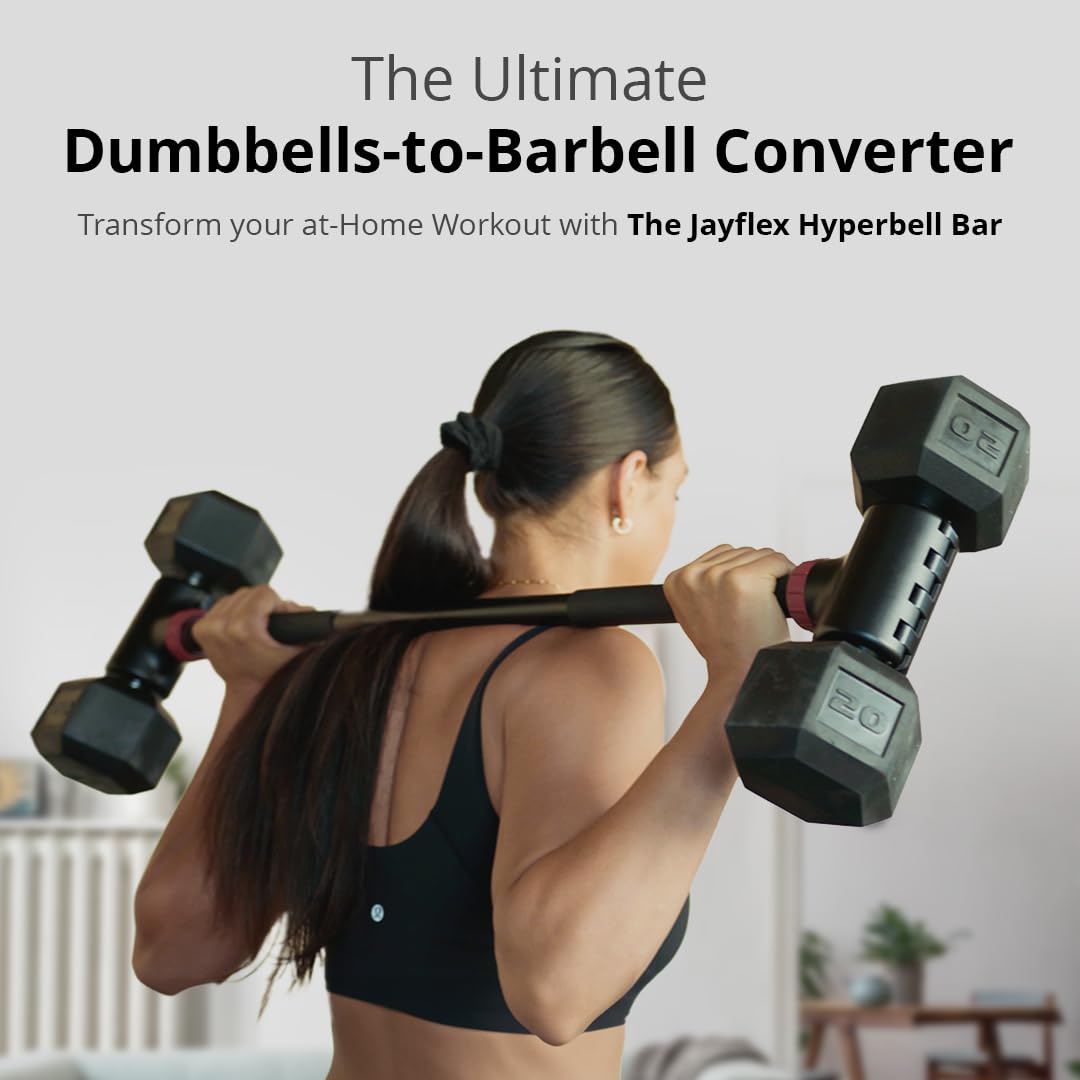 Jayflex Hyperbell Dumbbell Converter Convert Dumbbells to Barbell Set and Kettlebell for Home