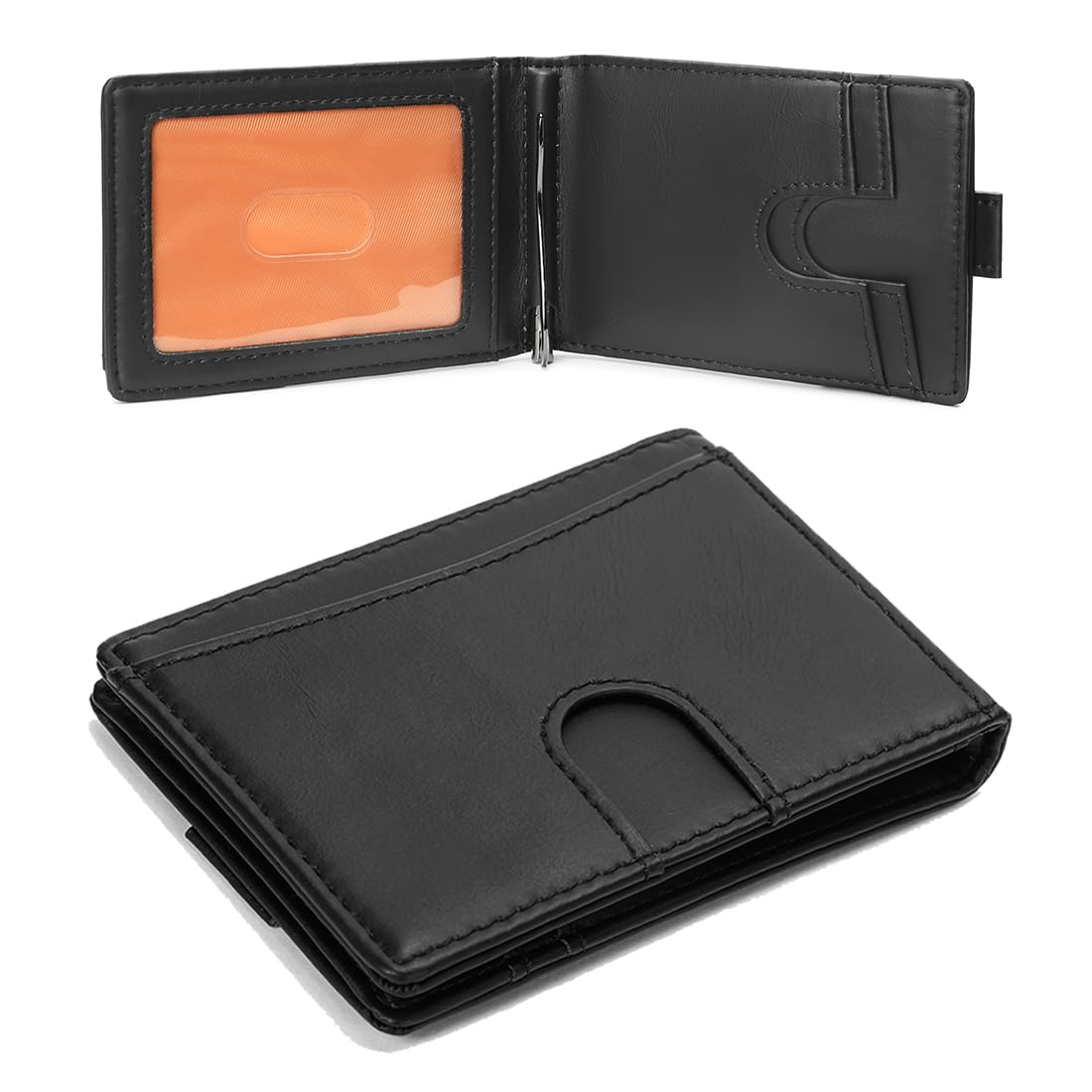 Slim Wallet For Men,RFID Credit Card Holder Wallet With Money Clip, Minimalist Bifold Front Pocket Wallet
