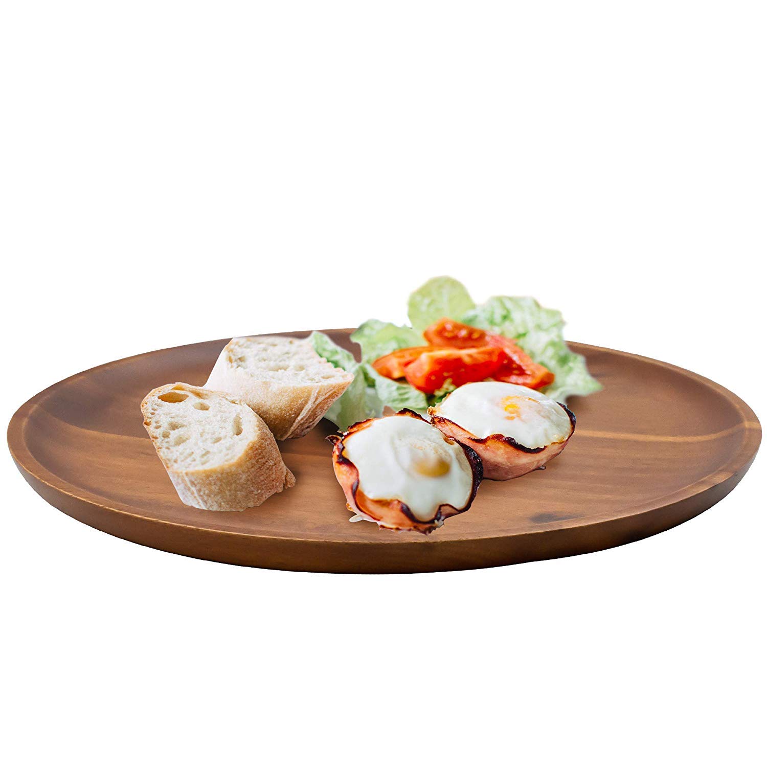 Whitewhale Salatschüssel-Set aus Bambus, 4 Stück, ideal zum Servieren von Salat, Pasta, Suppe und Obst. Schalen sehen absolut schön aus in Ihrer Küche. Standard Charger Plates