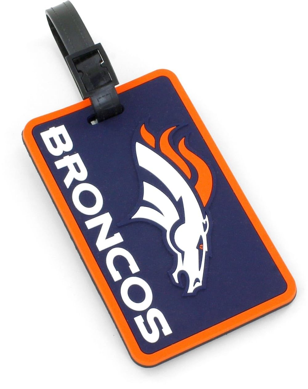 Aminco NFL Denver Broncos Soft Bag Tag, Blue, 7.5