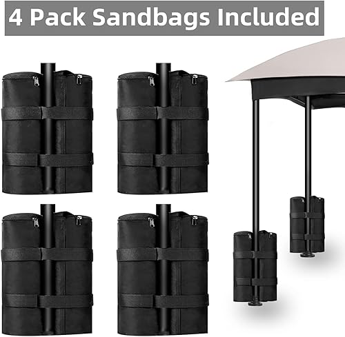 Miniatura 3 de FAB BASED Cenador de 10 x 12 pies, toldo de doble ventilación para exteriores con red de privacidad, pabellón de patio de fácil instalación con