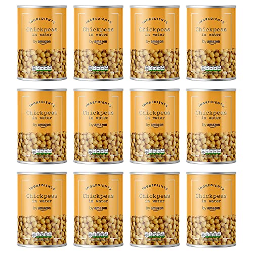 by Amazon Chickpeas in Water 400g Pack of 12