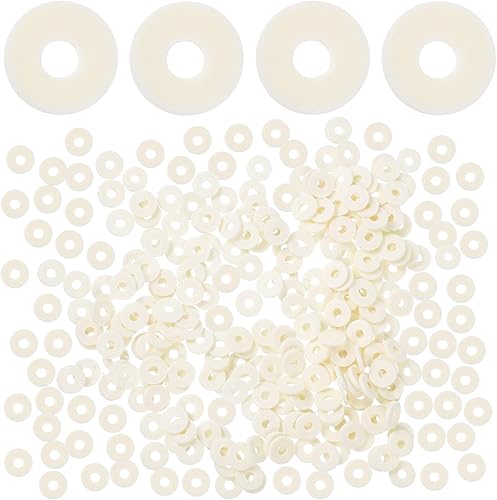 EXCEART 8 cajas de dijes de joyería para hacer espaciadores de polímero, pulsera de agujero colorido de polímero, accesorios de bricolaje, cuentas