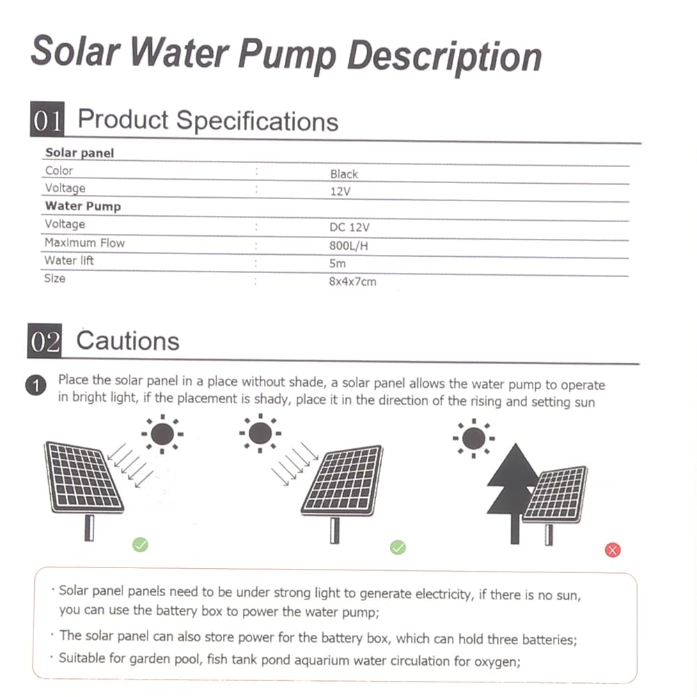 Paneles solares, Rociador de Agua de 18V 30W Decoración de jardín Mini Panel Solar Bomba de Agua Sistema de riego Kits de Ahorro de energía for baño de pájaros, pecera, Patio, Estanque