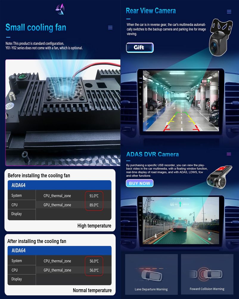 Y200s,Android 15.0 Stéréo Remplacement pour RAV4 2001-2006 Autoradio GPS Navigation 9''Cartablet Lecteur DVD Vidéo Multimédia FM BT Receiver avec Android Auto Carplay