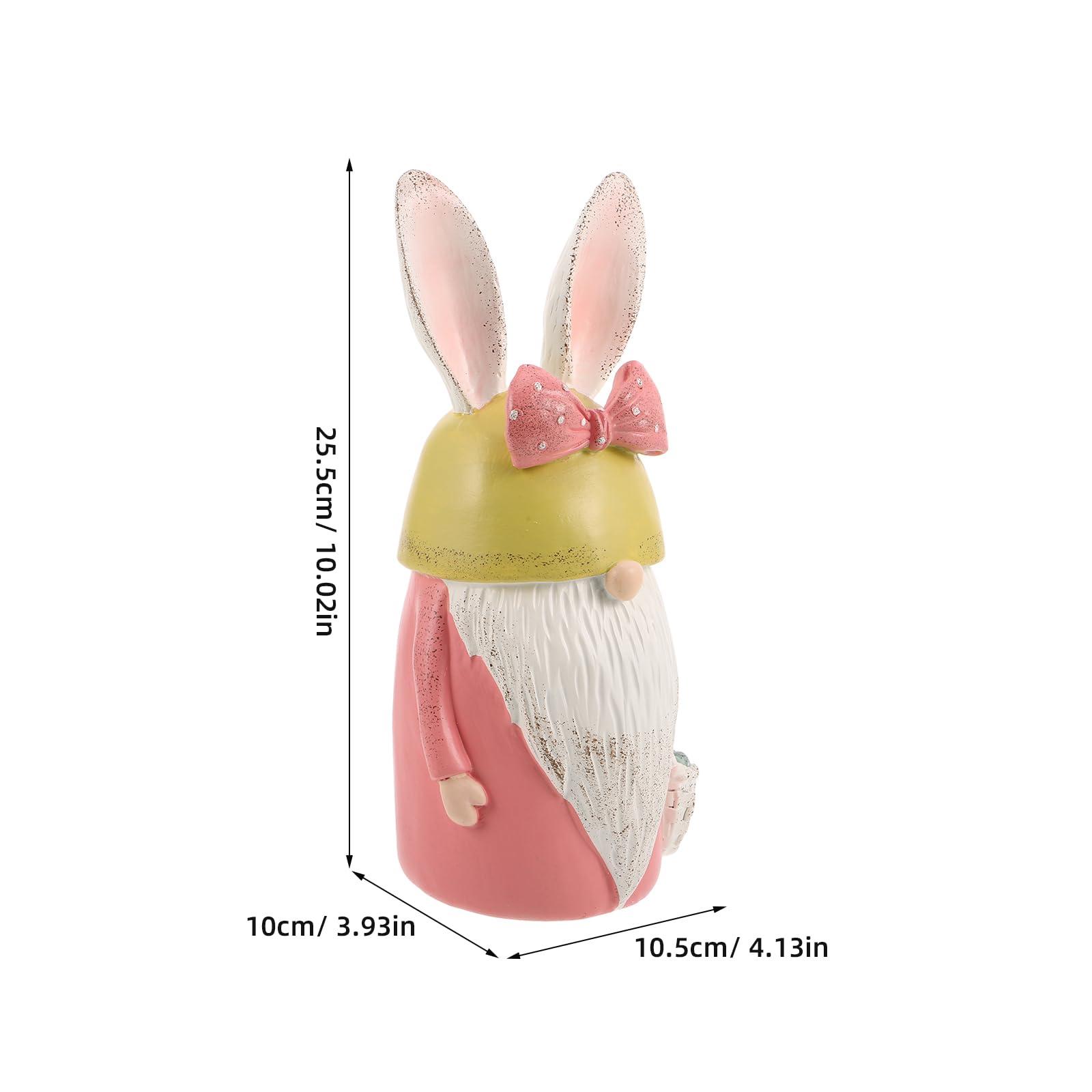 TOYANDONA Decoración de Pascua Figura de Conejo de Resina Rosa, Estatua Pequeña para Cocina y Oficina, Decoración Rústica de Primavera, Relleno para Cestas de Pascua, Adorno de Mesa Ligero