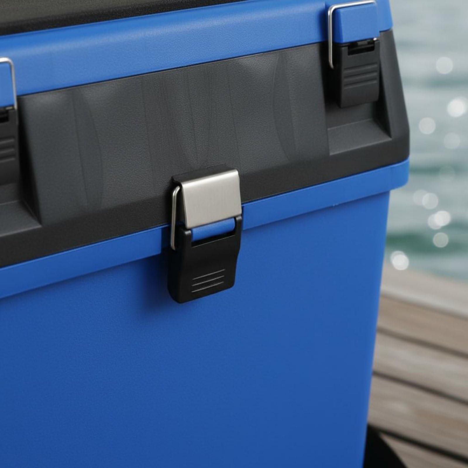 Cassetta da Pesca con Seduta Coperchio Imbottito Sgabello Contenitore da Pesca Ampio Vano Superiore Organizer per Attrezzatura, color to 4