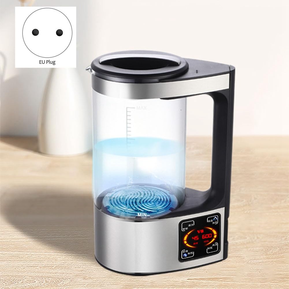 Botella de Agua en HidróGeno de 2L, MáQuina Ionizadora de Agua Alcalina, Filtro de Agua, Generador de Agua de HidróGeno, Enchufe Europeo