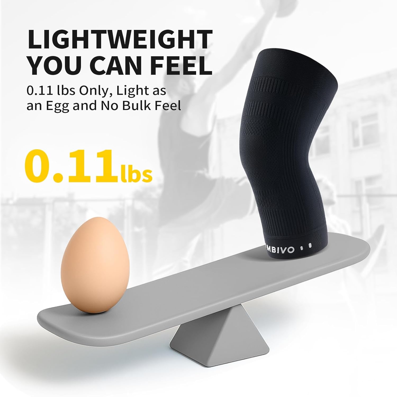 CAMBIVO Knee Brace for Women and Men (2 Pack), Ultra-Thin Lightweight Knee Compression Sleeve (Black, Medium) - Image 4