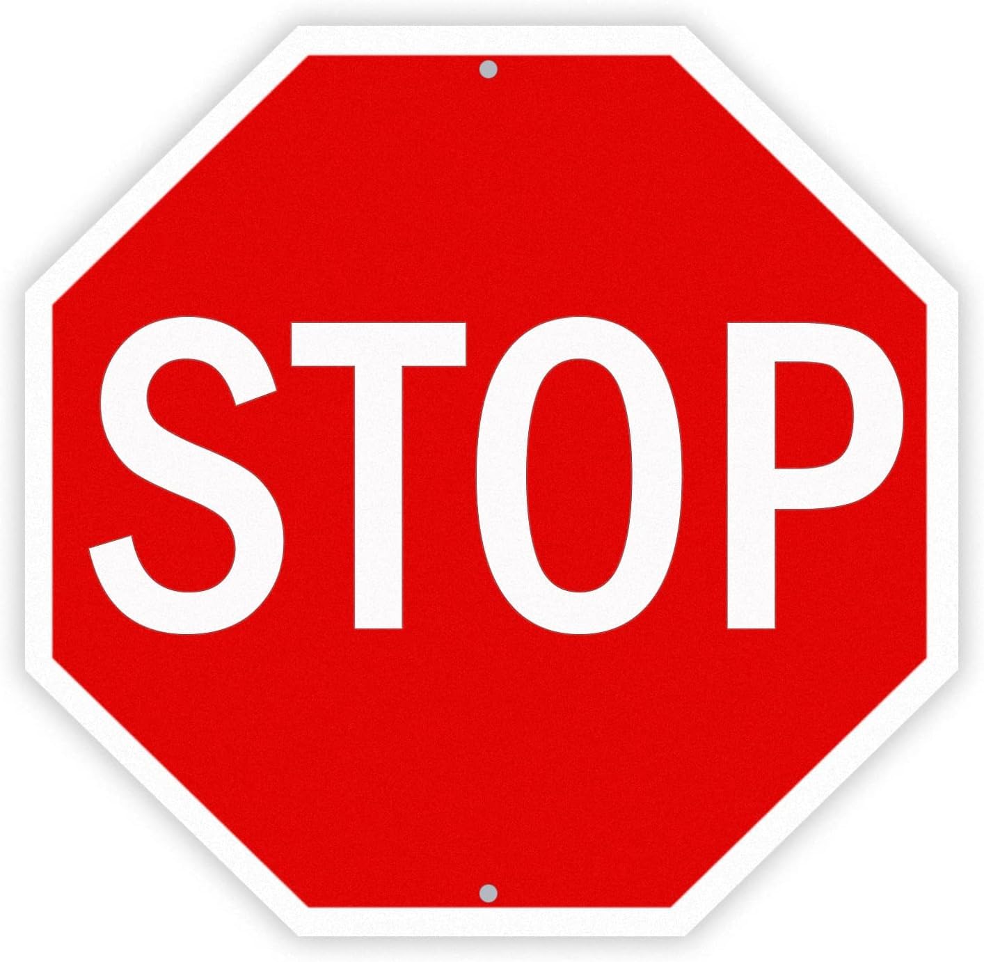 SWEETAPRIL Stop Signs, 12 x 12 Inches Rust-Free Aluminum, Street Slow Warning Reflective, Weather Resistant - Easy to Install