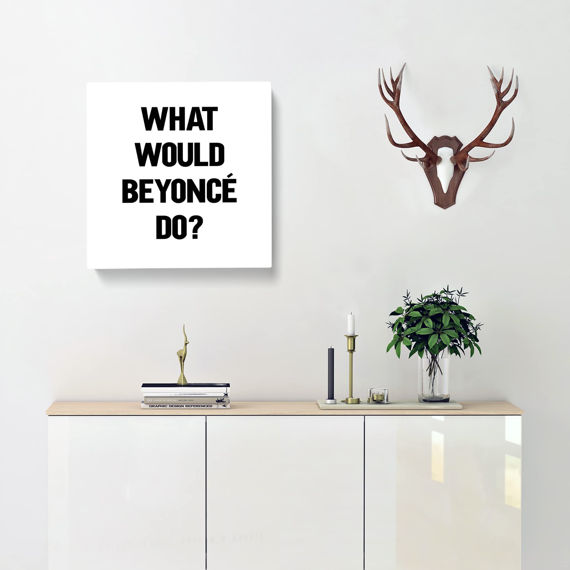 Beyonce Modern Typography Quote Canvas Print, Mixed, 35L x 35W cm - Image 2