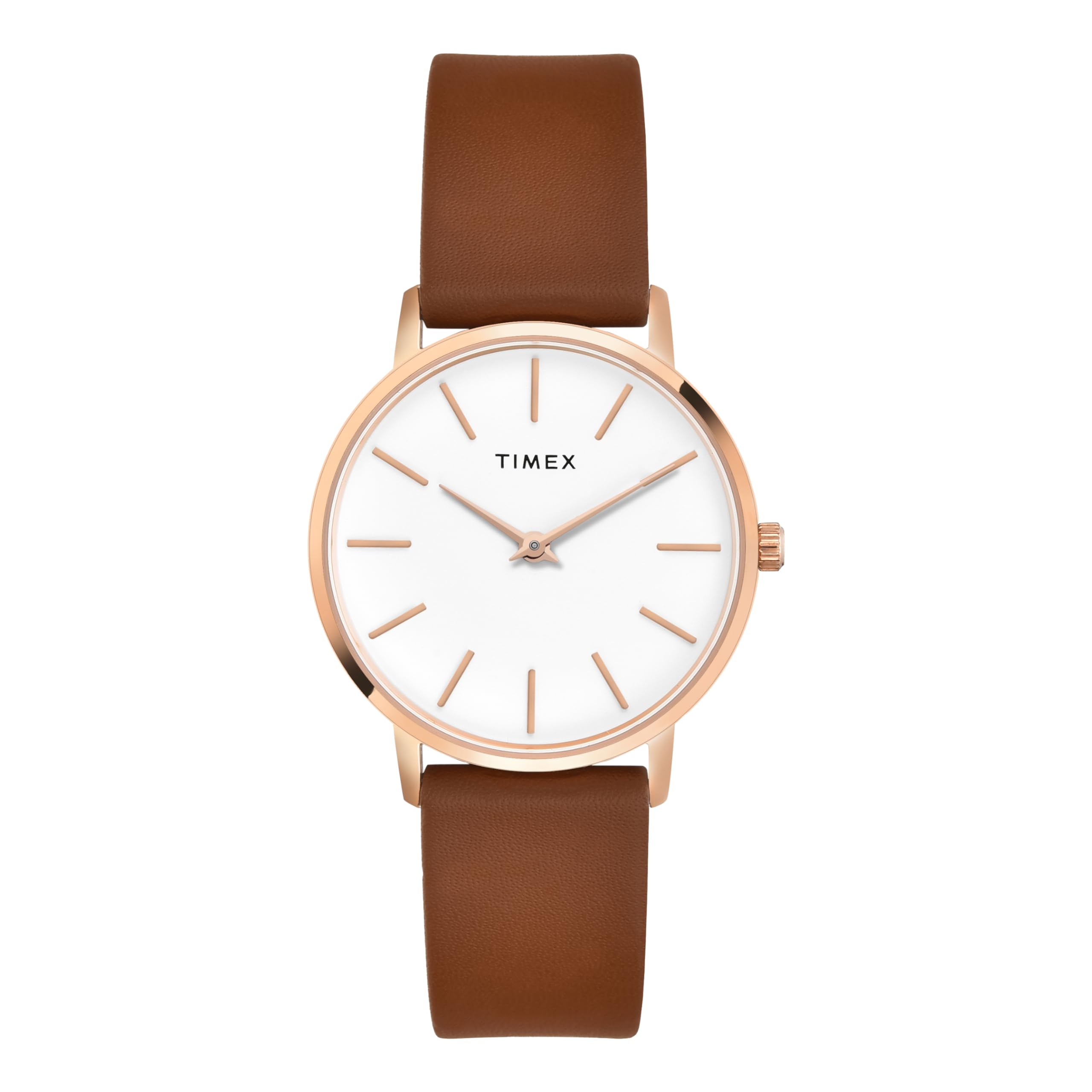 TIMEX Leather Women White Round Analog Dial Watch- Twel15609, Brown Band (B0CQRT3K71) Amazon Price History, Amazon Price Tracker