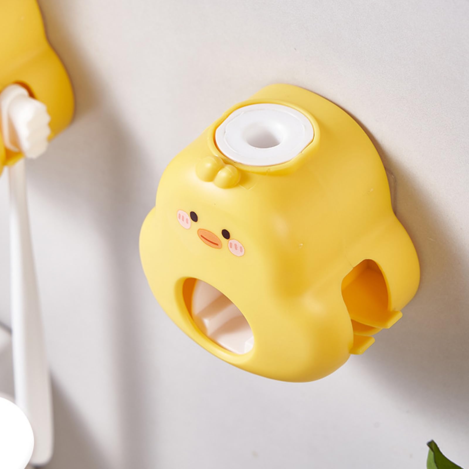 Wandmontierter Automatischer Squeeze Zahnpastaspender Cartoon Ente Badezimmer Organizer Zahnbürstenständer Für Kinder Und Erwachsene Reise Zahnpasta Quetscher Für Hygiene