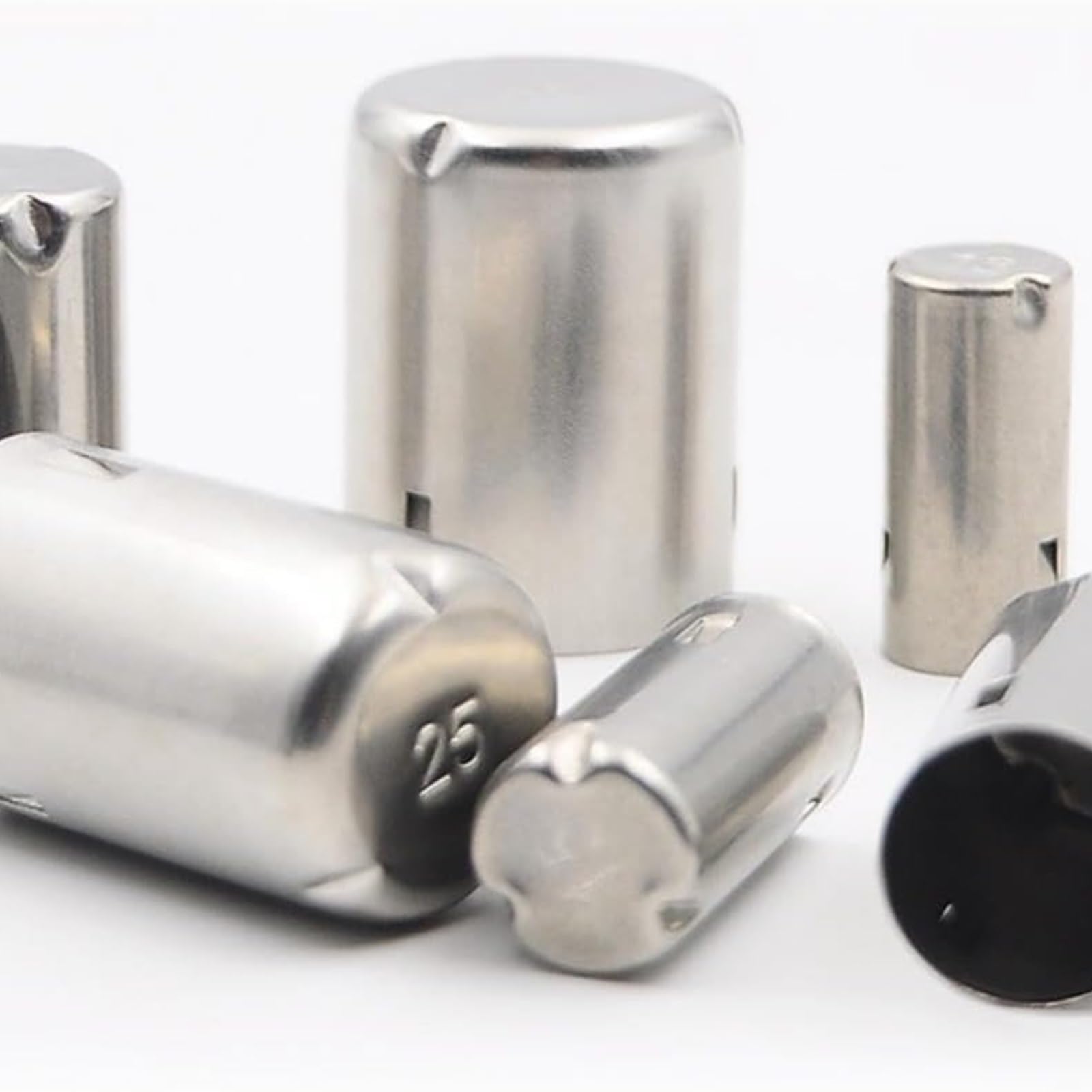 SI-NM 304 Końcówki do probówek laboratoryjnych ze stali nierdzewnej, 20 sztuk/zestaw, szkło 13/15/18/21/25 mm (30# dla średnicy 30 mm)