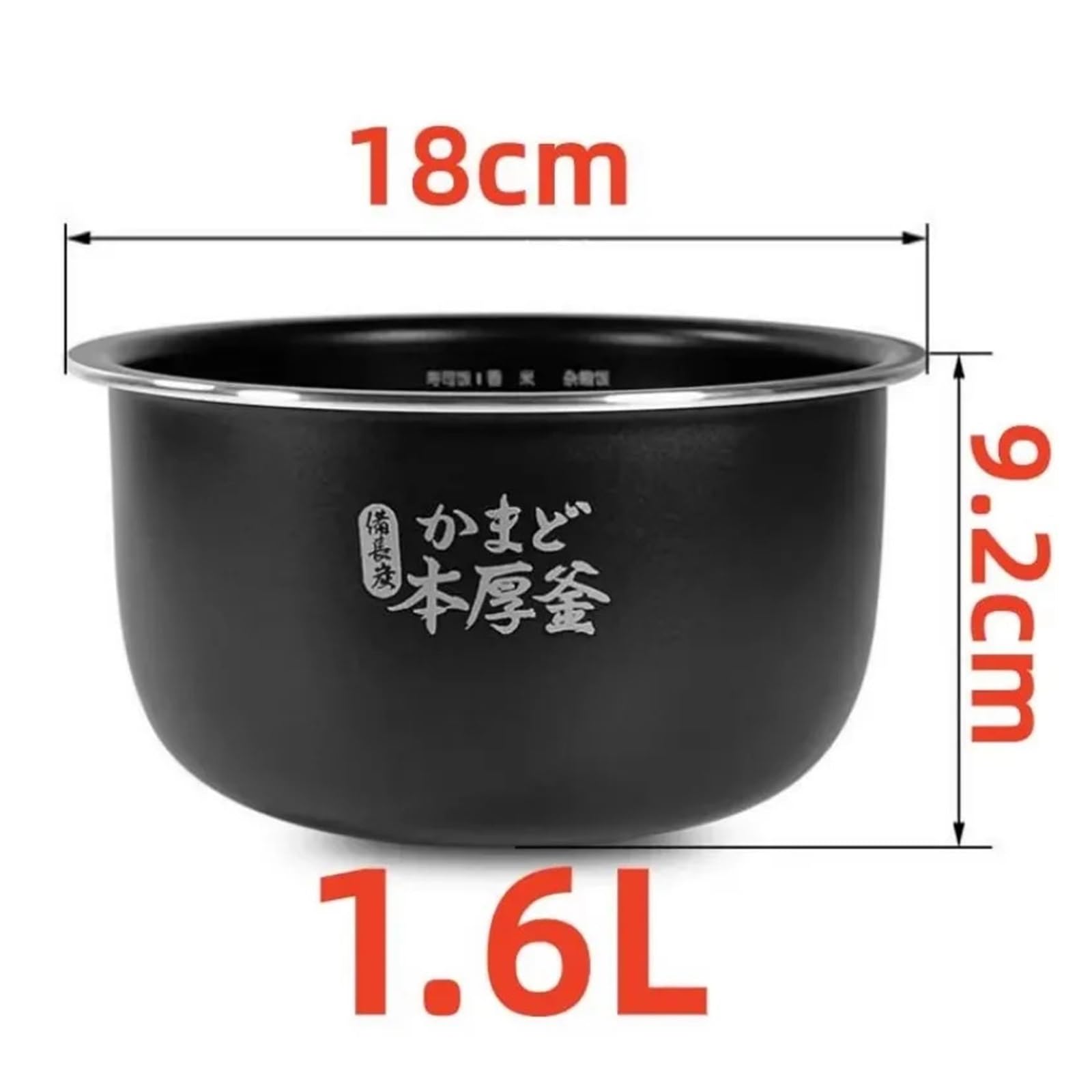 MNCFGM 1.6L Replacement Inner Bowl/Pot? Compatible for Toshiba RC-5MFMC Rice Cooker - Original Fit & Finish