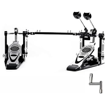Double Bass Drum Pedal Double Chain Foot Machine for Bass Drum V-SC-VZ14 Double bass drum pedal with double chain direct response stable base adjustable performance for bass drum