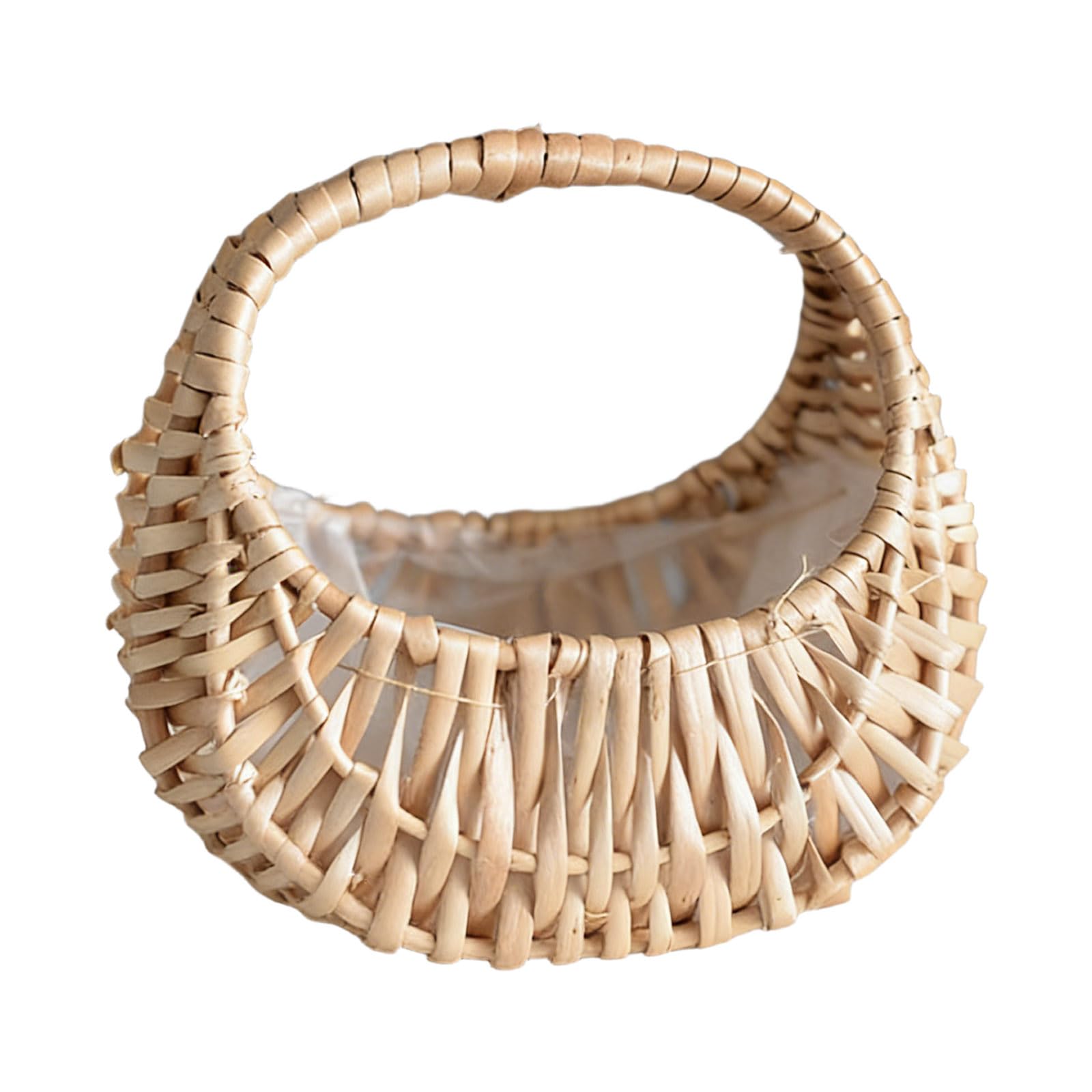Xinsheinelry Handwoven Rattan Storage Basket with Liner, for and Home Organization in Living Spaces Breathable Storage Basket