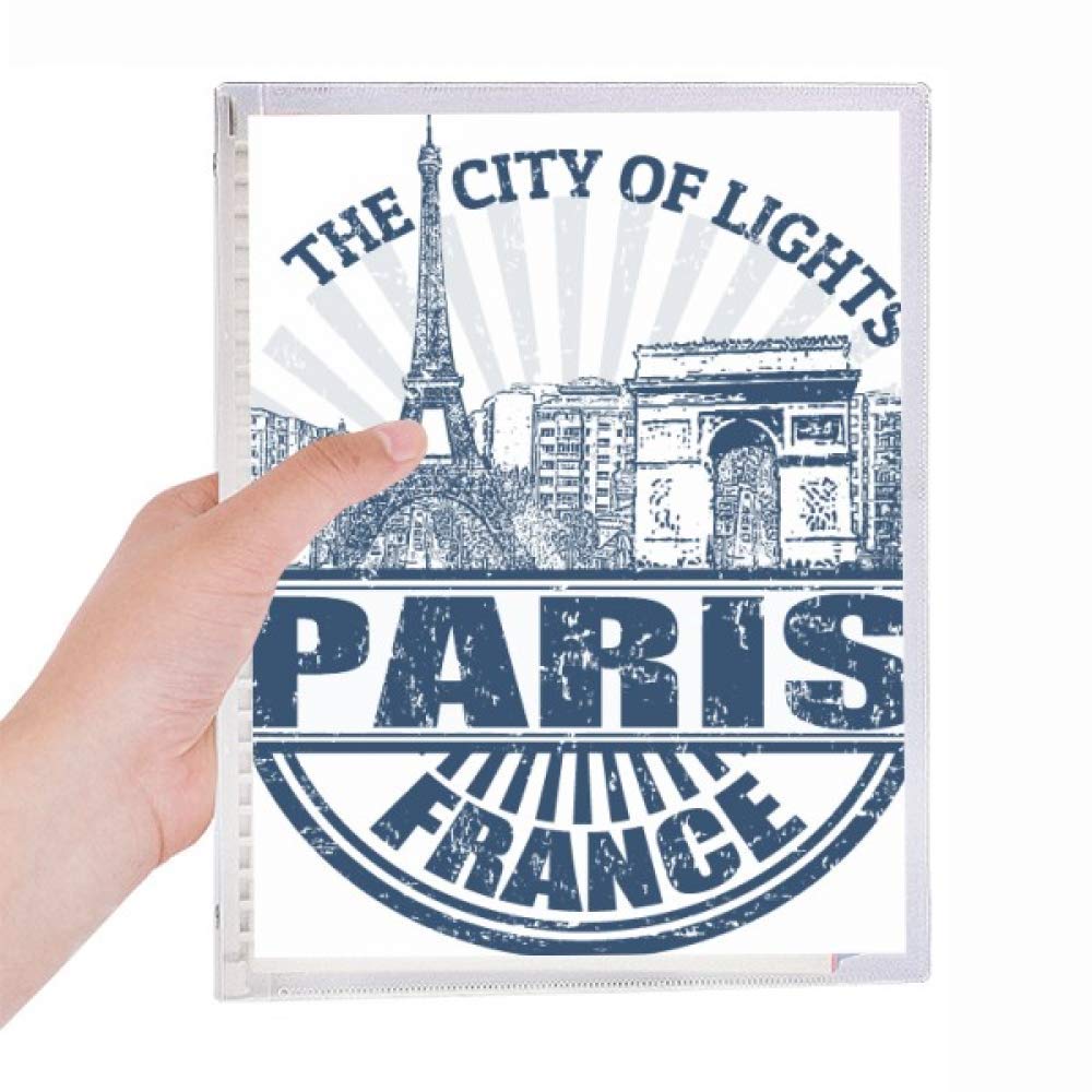 Cahier à spirales rechargeable Tour Eiffel en format A5 pratique pour notes