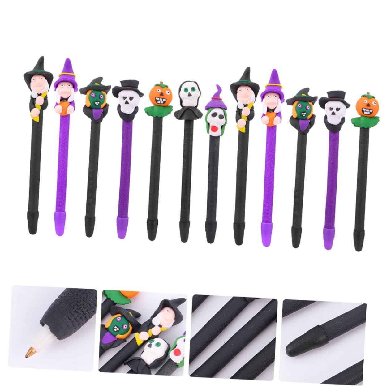 6 Ensembles Stylo À Bille Halloween Gel Marqueurs Stylos Surligneurs Trousse Halloween Party Goodies Halloween Stylo Halloween Stylo D'halloween Pâte Polymère 12 Pièces * 6