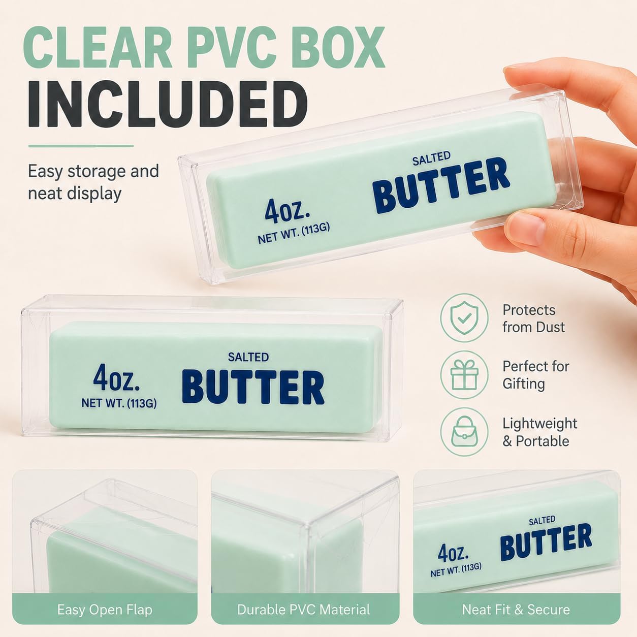 Crunchy Butter Squishy with Textured ASMR Filling for Adults (Mint Green) image 5