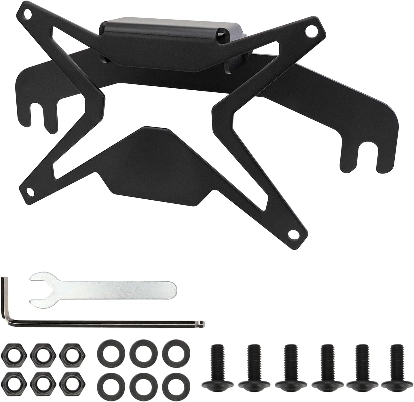 Flip-Up Front License Plate Mount for 10" Hawse Fairlead,Heavy-Duty Winch Plate Bracket Compatible with Pickup Trucks,SUVs RVs & Off-Road Vehicles