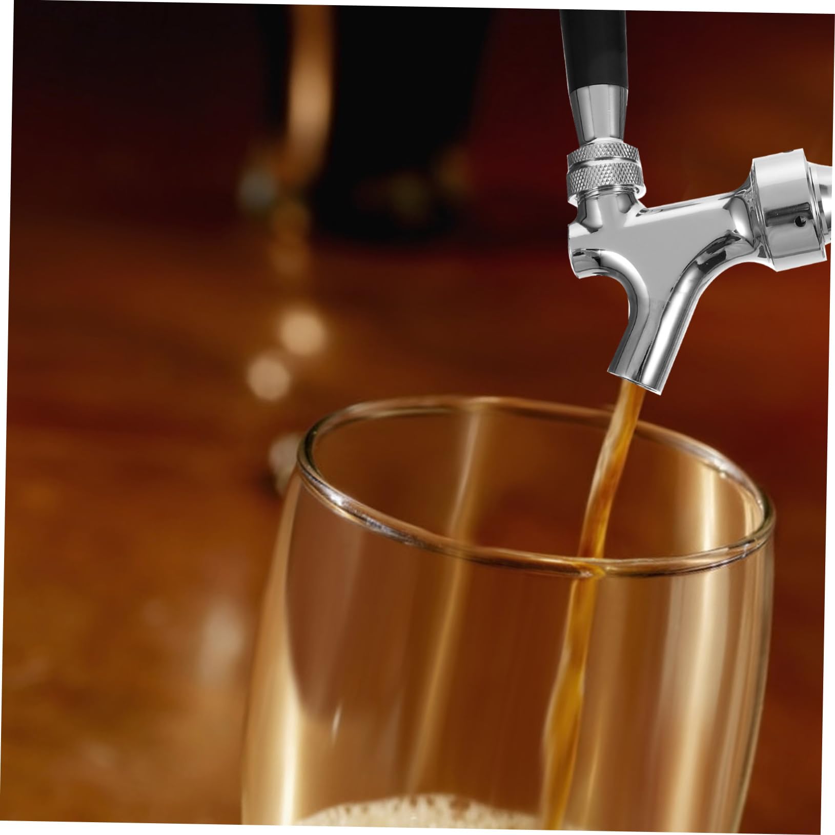 BESTYASH Grifo De Cerveza De Acero Inoxidable con Bola De Bloqueo Grifo De Barril para Dispensador De Cerveza Casera para Usar Fiestas