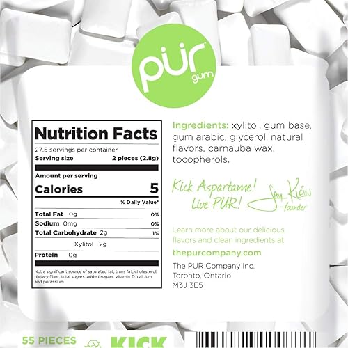 Miniatura 3 de PUR Gum Menta fresca, 2.8 onzas, 2 unidades