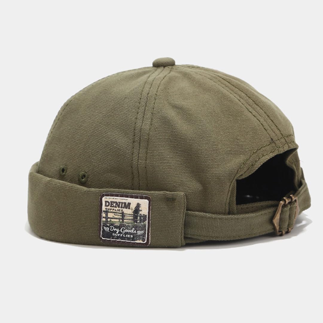 Gorro Docker Hombre Gorro de Hip-Hop Gorro Docker de Algodón Ocala Hombre Verano Gorra Docker Cierre autoadherente Primavera Verano