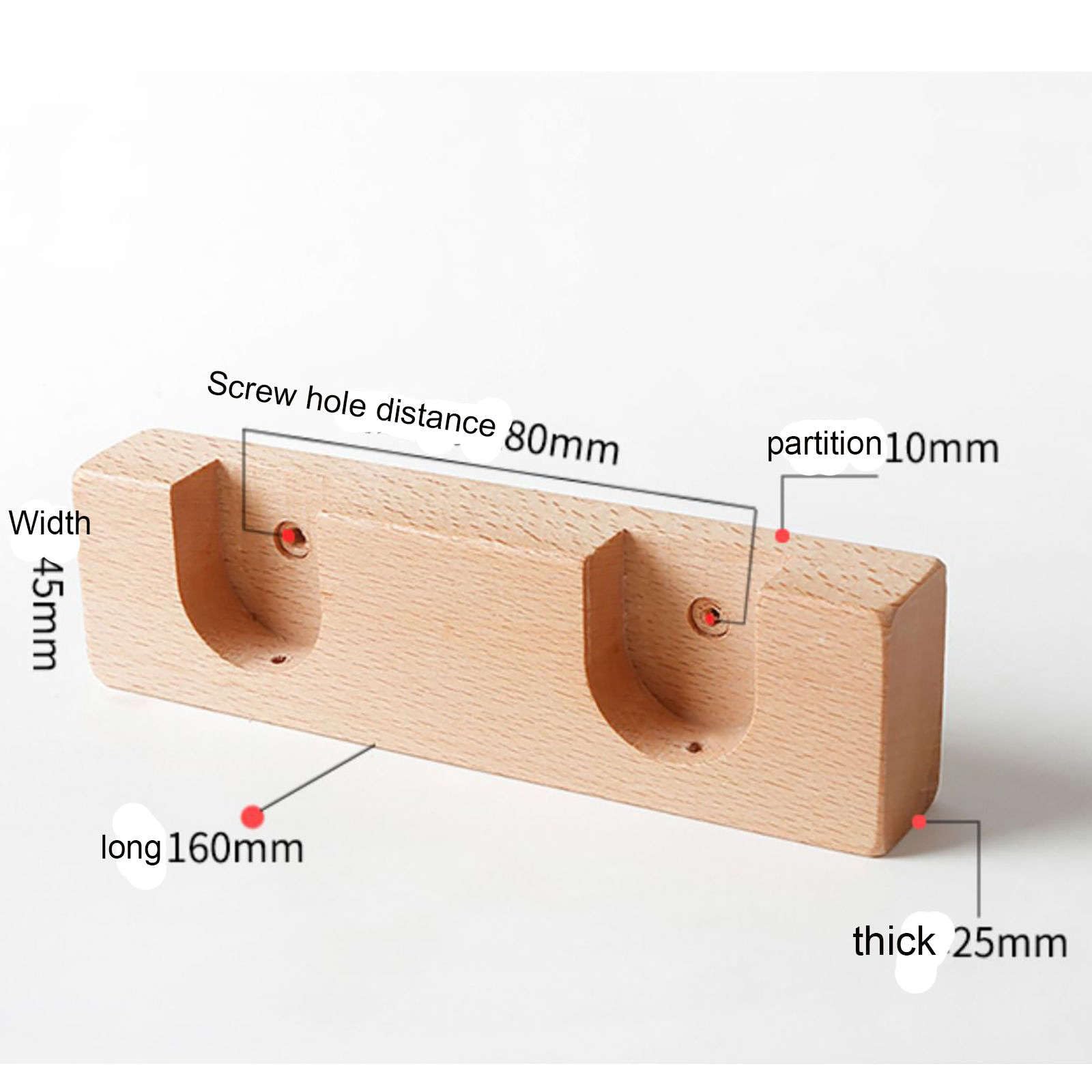 Produktbild von Curtain Rod Doppel-Gardinenstange Aus Holz - Verstellbar 183-360cm Mit Rustikalen Endstücken Boho Gardinenstange Rustikal