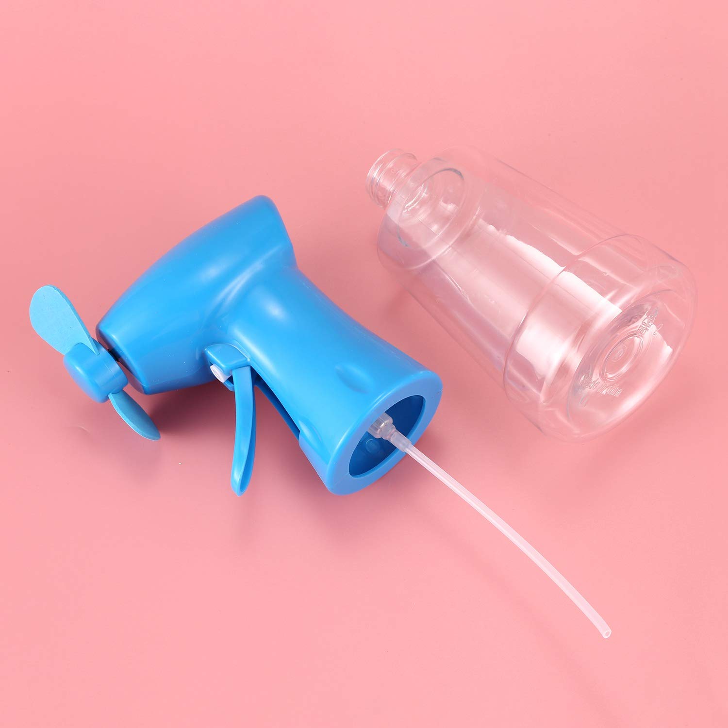 Ventilator mit Wassersprühnebel-Ventilator – Nebelventilator mit Nebel als batteriebetriebener Ventilator Wasserflasche Sprüher (300 ml)