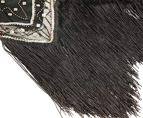 Image of Women 1920s Gatsby Vintage Sequin Flapper Fringe Party Plus Dress with 20s Accessories Set