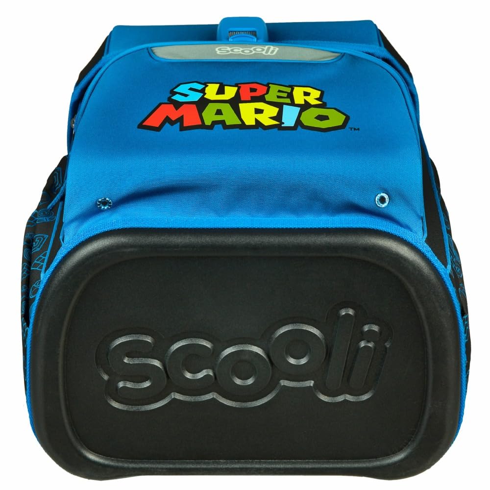 Scooli Schulranzen 1.Klasse Jungen EasyStart Schulranzen-Set geeignet für Super Mario-Fans (12tlg.mit Sporttasche Brotdose Trinkflasche Lernuhr Stifteköcher passend Platzdeckchen Schultüte)