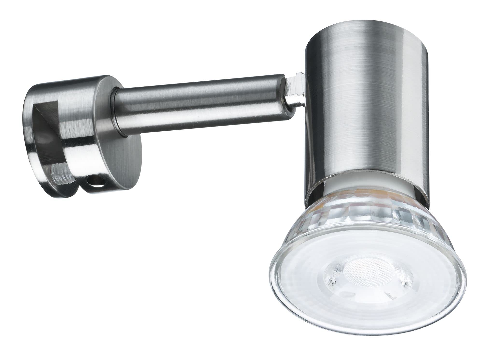 Paulmann 99905 Luminaria para espejo Galeria LED, lámpara para espejo Simplo, lámpara de baño, acero mate, iluminación para espejo incl. fuente de luz 1x53 W GU10
