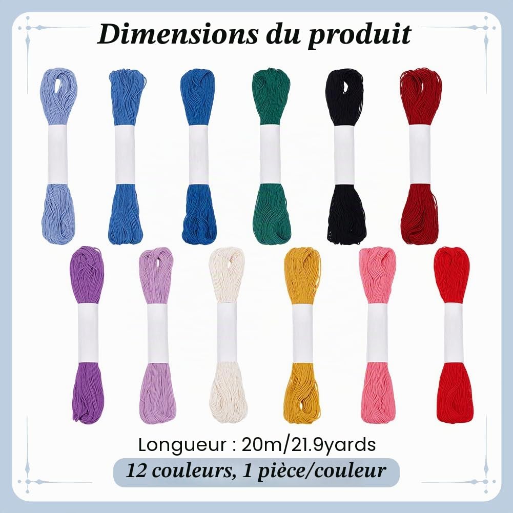 FREEBLOSS 12 écheveau de Fil Sashiko