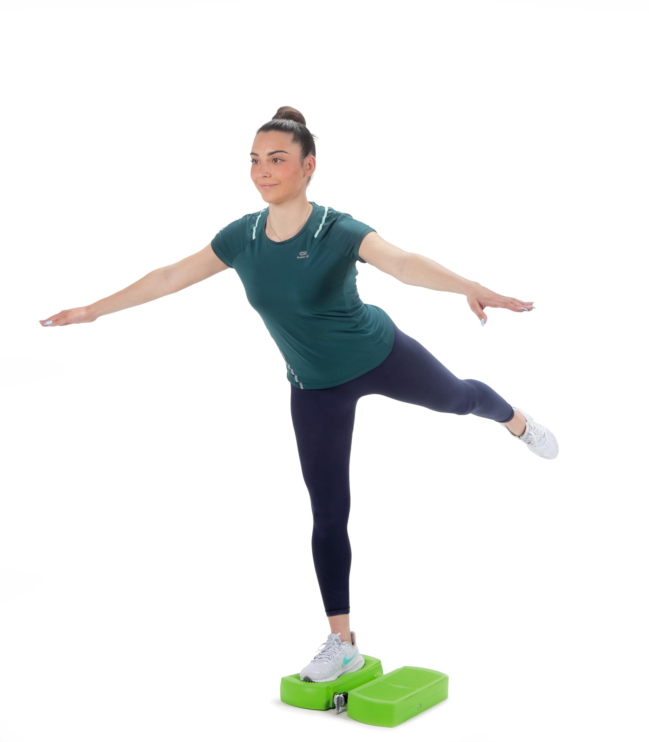 Gymnic Movin’ Step gonfiabile verde lime per allenamento cardiovascolare e propriocettivo, ideale per esercizi di equilibrio, coordinazione e riabilitazione