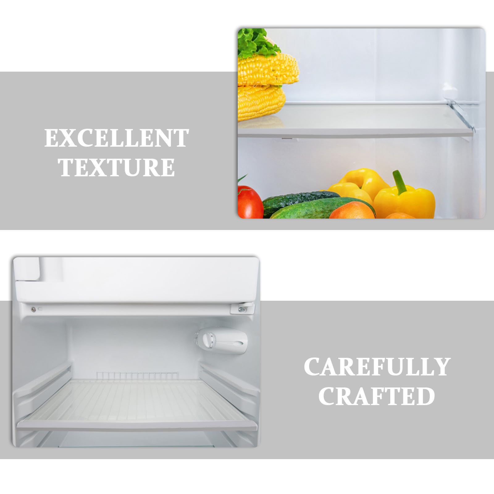 SHINEOFI Estante de Vidrio Templado para Refrigerador Capacidad de Carga Fuerte y Adaptación Versátil, Diseño Bordes Lisos para Uso en Cocina del Hogar