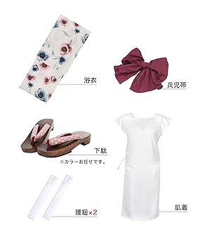 Amazon | [KYOETSU] [キョウエツ] 浴衣セット 変わり織 生成り 6