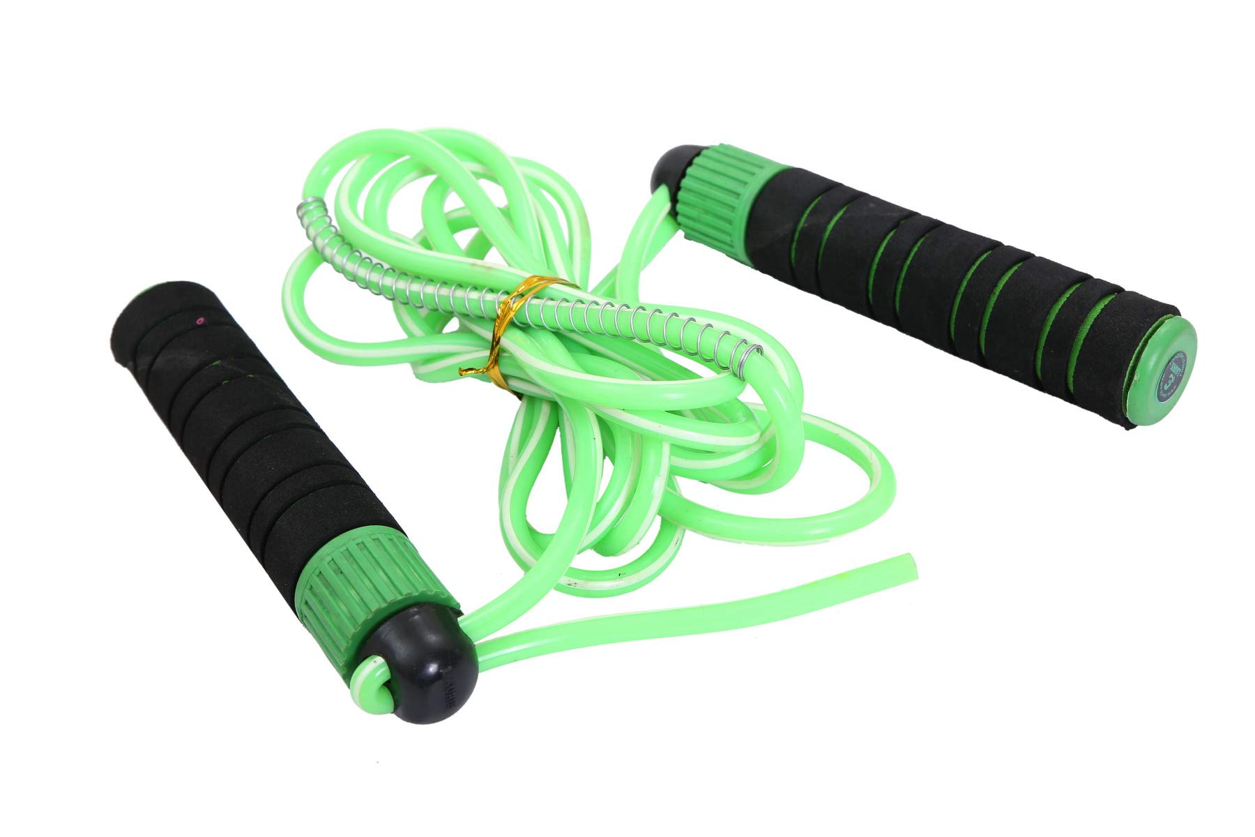 Lauris skipping Jump Rope For Men Women Girls Gym Weight Loss Adjustable With Bearings| Colour Green Model velocity| Rope of Diameter 6.5MM Having length 11 feet | Suitable For Persons Havinhg Height From 4-10" to 6- 2"