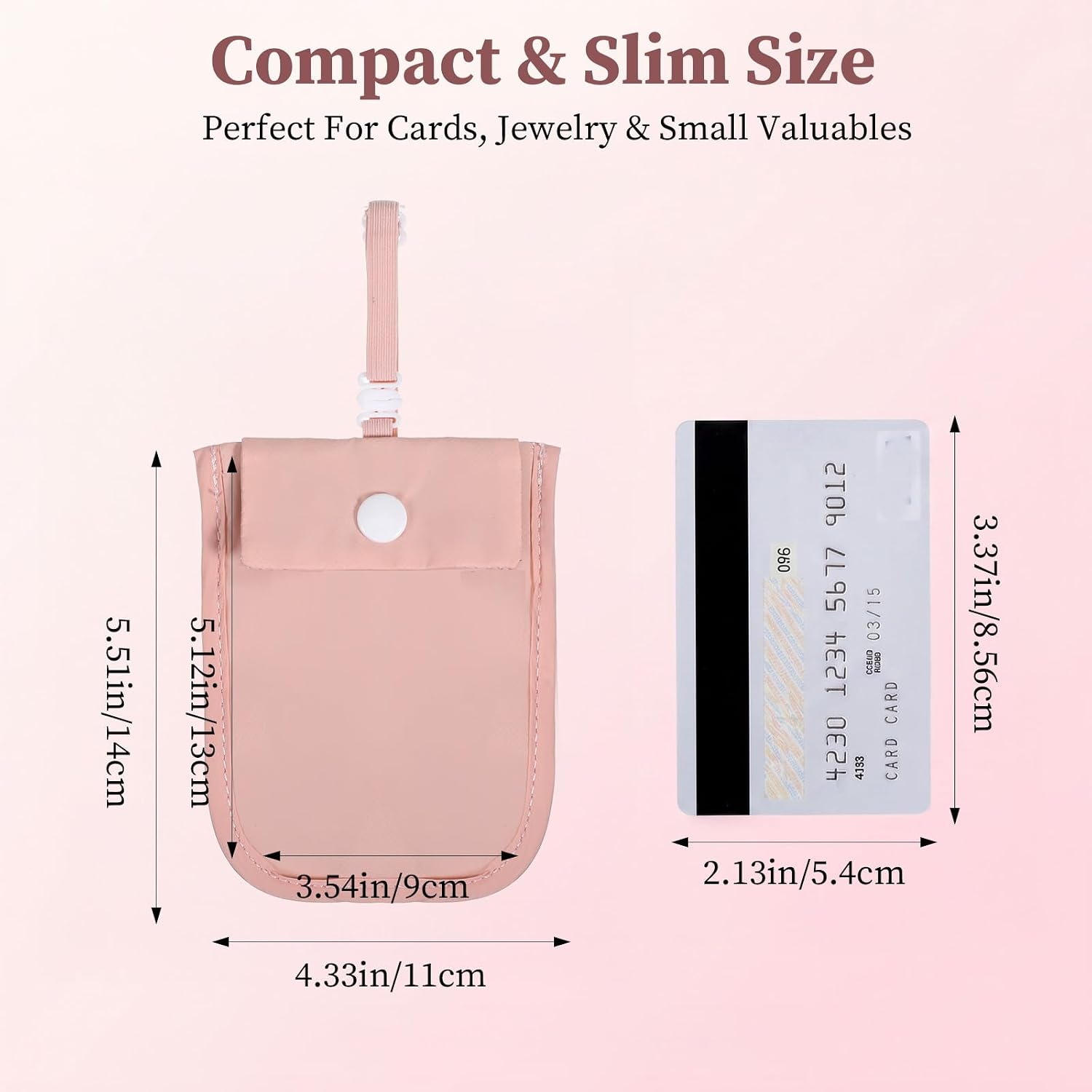 Blocking Bra Wallet Travel Pouch, Hidden Pouch, Secret Pocket