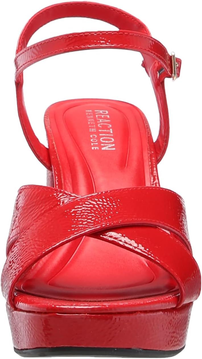 Kenneth Cole REACTION レディース Reeva プラットフォーム, レッドパテント, 7