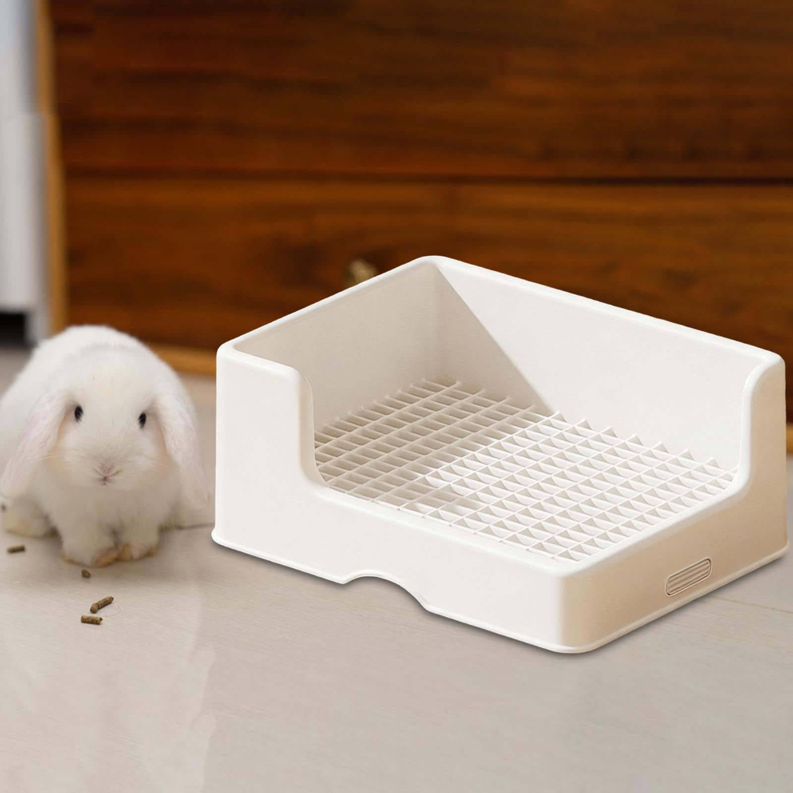 LOVIVER Vassoio per Urinare, WC per Coniglietti Facile da Installare per Furetti, Accessori per Animali Domestici, Cincillà, 41x31x17.5 Cm