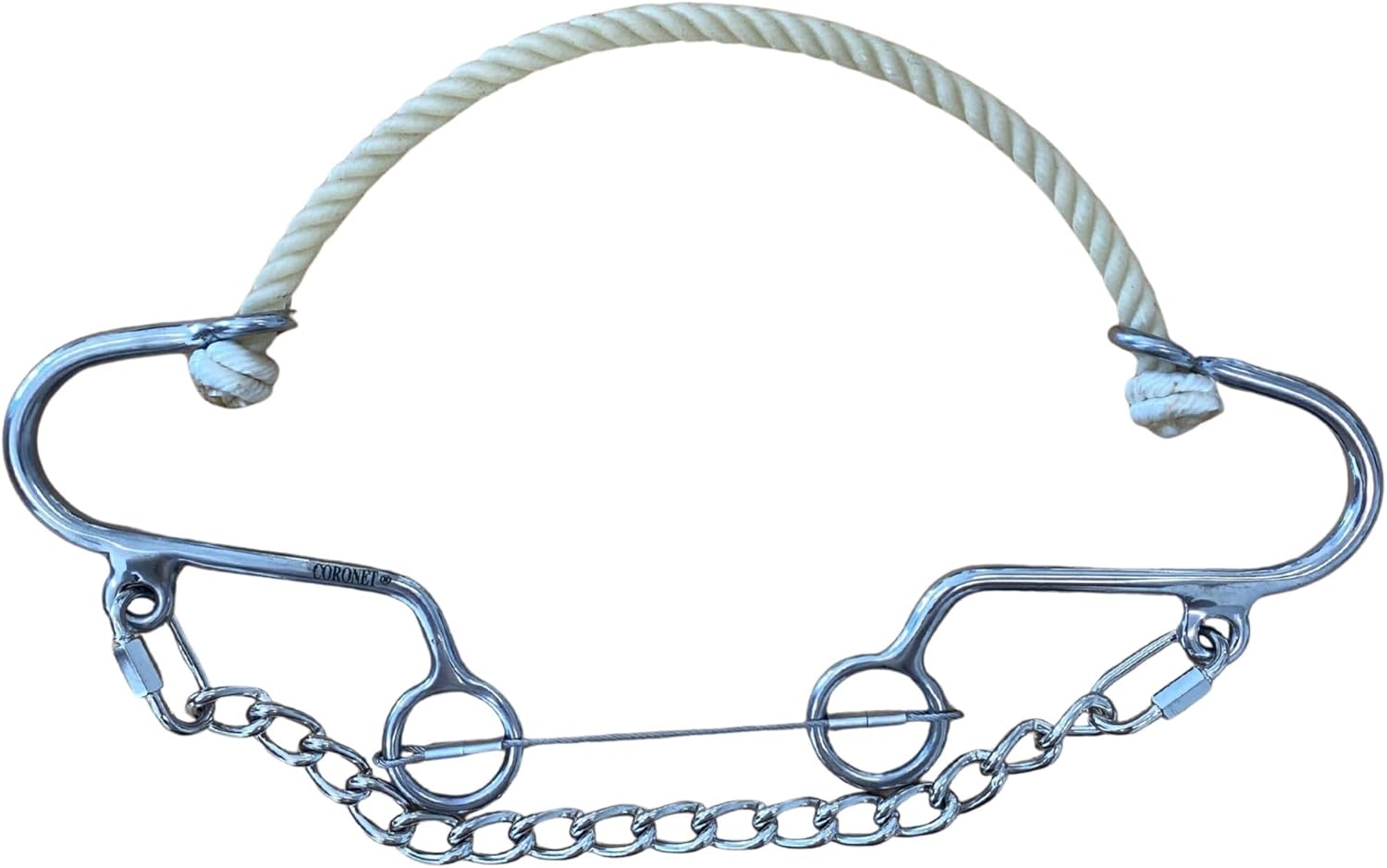 Coronet Rope Nose Hackamore Side Pull Horse Bit