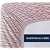 Nautica - King Sheets, Cotton Percale Bedding Set, Casual Home Decor (Coleridge Stripe Red, King)