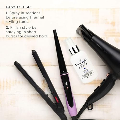 Miniatura 4 de The Runway Look Action Posh Mist - Spray de protección contra el calor plancha plana y protección para el cabello seco protector térmico  spray para
