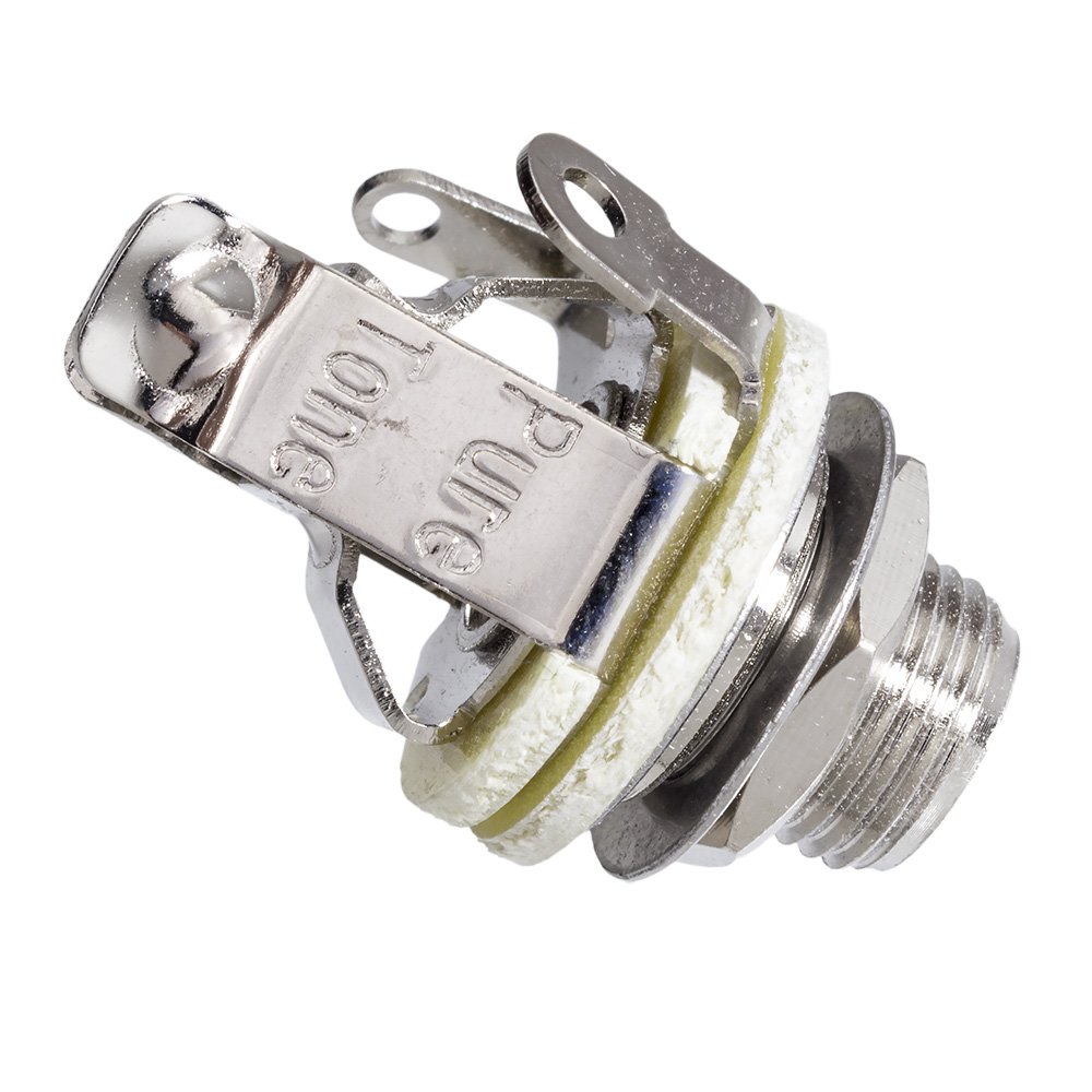 Pure Tone Full-contact Output Jack for Guitar/Bass, with Mounting Hardware, Package of 3