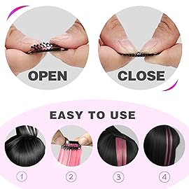 GPOVVIMX 22 PCS Colored Hair Extensions Clip in, Party Highlights Colorful Extension for Kids Girls Synthetic Hairpiece Straight 22 inch